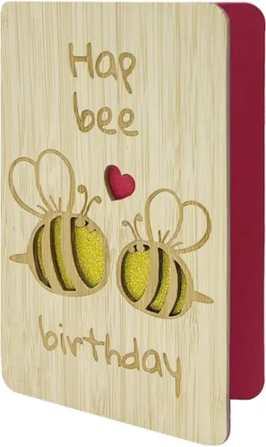 Miniatura 16 de Tarjeta de felicitación de feliz cumpleaños número 21, tarjeta de cumpleaños hecha a mano, tarjetas de felicitación de madera, tarjeta de cumpleaños