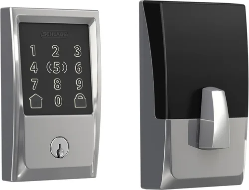 Miniatura 15 de Schlage BE499WB CAM 716 Encode Plus WiFi Cerrojo de seguridad inteligente con cerradura de entrada sin llave y pantalla táctil con moldura Camelot