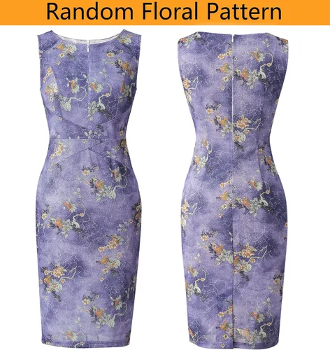 Miniatura 5 de VFSHOW - Vestido tubo con cremallera frontal para mujer diseño con retazos de encaje para cóctel trabajo negocios fiesta