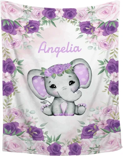 Miniatura 34 de Manta personalizada con nombre, manta personalizada para bebé, regalos conmemorativos para envolver cumpleaños de niños pequeños, mariposa