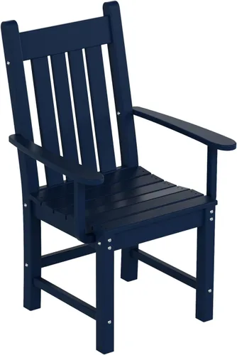 Miniatura 33 de WestinTrends Malibu Outdoor Patio HDPE Adirondack Silla de comedor para patio, color negro