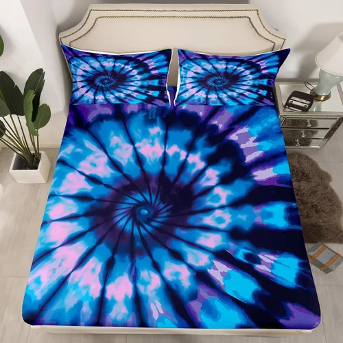 Miniatura 39 de Sábanas de cama con estampado de patas de perro para niños, sábana bajera ajustable de huesos coloridos para los amantes de los perros