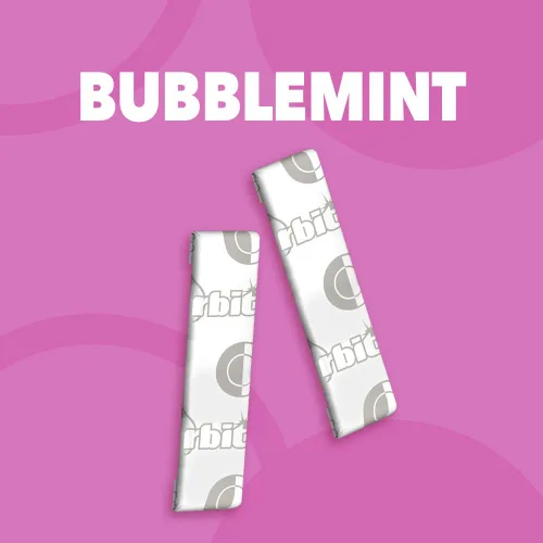 Miniatura 6 de ORBIT Bubblemint - Goma de mascar sin azúcar, 3 paquetes de 14 piezas (42 piezas en total)