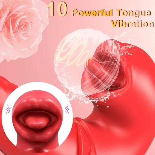 Miniatura 3 de Vibrador de lengua para mujer, juguetes sexuales con aplicación 3 en 1, juguete de lengua para mujeres, juguetes sexuales de rosa, vibrador de punto