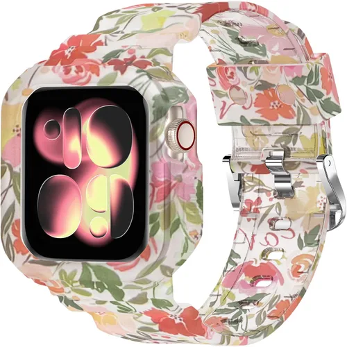 Miniatura 36 de XYF Compatible con correas cristalinas para Apple Watch de 1.929 in, 1.811 in, 1.772 in, 1.732 in, 1.654 in, 1.614 in, 1.575 in, 1.496 in, funda