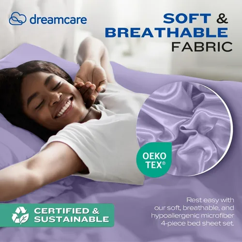 Miniatura 395 de DREAMCARE Juego de sábanas Queen – 6 piezas Sábanas de enfriamiento – hasta 15” Sábanas profundas tamaño Queen – Colección 2500 Supreme – Extra 03