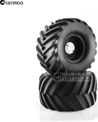 Miniatura 5 de Neumáticos de camión Monster 1/8 RC y ruedas hexagonales de 0.669 in, llantas de goma para buggy para camiones todoterreno a escala 1:8, Kaiju Tmaxx