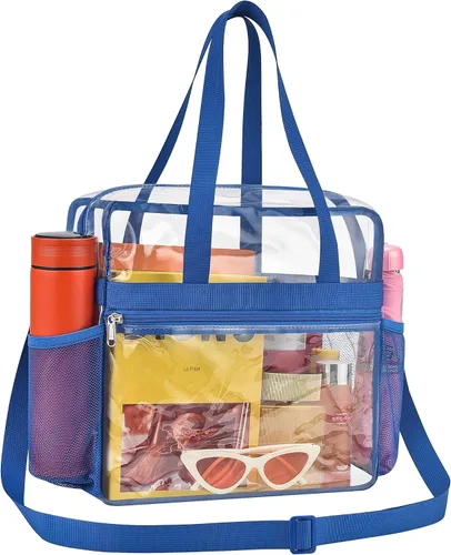 Miniatura 12 de Lyingflat Bolsa transparente para eventos de estadio - 12x6x12, bolsa de deporte transparente con correas reforzadas para el hombro