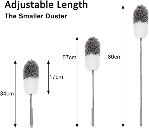 Miniatura 9 de BOOMJOY Plumero de microfibra con poste extensible y cabezal flexible, plumero telescópico de 100 pulgadas para limpiar techo, ventilador, muebles