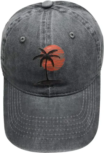 Miniatura 2 de Kamaple Gorras de béisbol de palmera para verano, para playa, al aire libre, ajustable, para papá