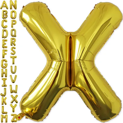 Miniatura 18 de VHUWE Globo dorado de 40 pulgadas con letra B, globos de helio de aluminio del alfabeto de Mylar de gran tamaño para fiesta de cumpleaños