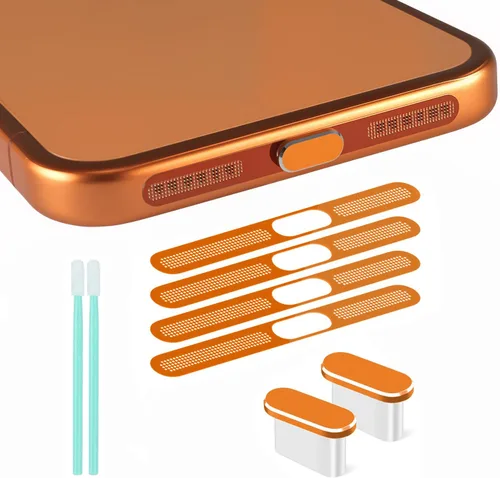 Miniatura 6 de Enchufe antipolvo USB C, cubierta de puerto USB C, cubierta de enchufe USB C con protector de altavoz, cubierta antipolvo compatible con iPhone 17