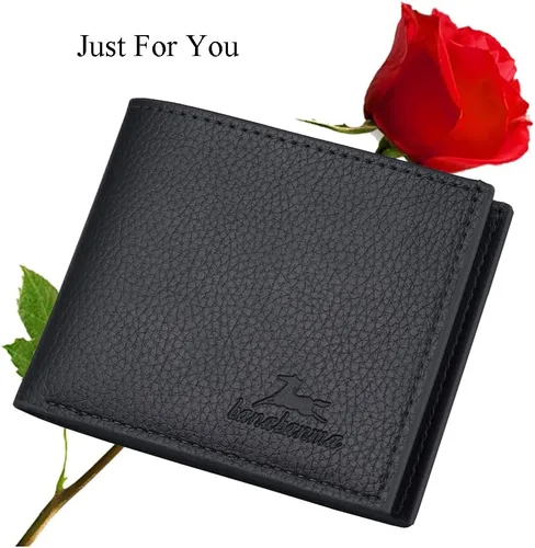 Miniatura 50 de Cartera delgada para hombre con monedero, cartera minimalista con cremallera, carteras plegables para hombre con tarjetero de crédito, cartera
