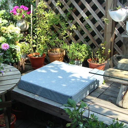 Miniatura 2 de Fundas para cojines de asiento de patio, fundas deslizantes lavables de repuesto, funda impermeable para cojín de silla de muebles de exterior, Gris