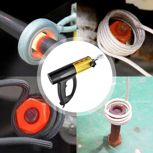 Miniatura 6 de Eliminación de pernos del calentador de inducción, kit de calentador de inducción magnético de 1500 W 110 V con 4 bobinas, calentador de mano