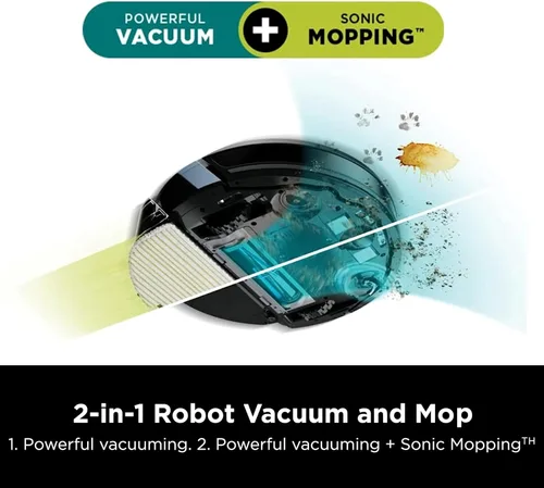 Miniatura 2 de Shark AI Ultra - Robot aspirador y trapeador 2 en 1 con trapeador sónico, limpieza matriz, mapeo del hogar, base de vacío automático HEPA sin bolsa