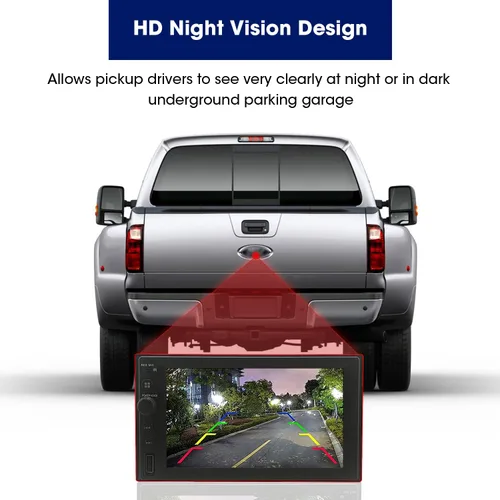 Miniatura 3 de Cámara de respaldo con emblema para Ford F150 F250 F350 F450 F550 (2004-2016), visión nocturna HD 700TVL, cámara inversa de entrada RCA, impermeable