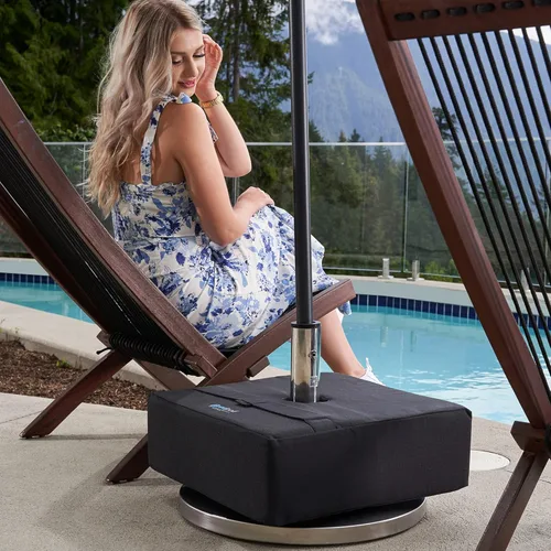 Miniatura 5 de Gravipod Umbrella Base Weight Outdoor Sand-Fillable Stabilizer for Cantilever, Offset, and Patio Umbrellas Heavy-Duty Weather-Resistant Fabric