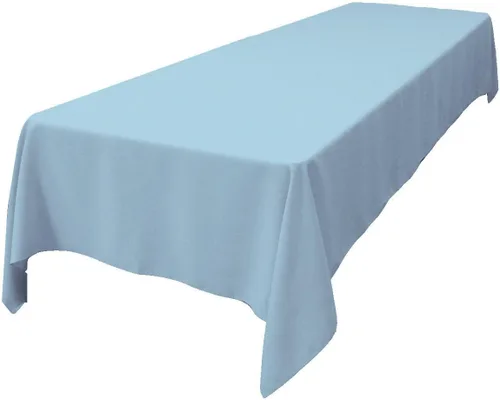 Miniatura 175 de LA Linen Mantel rectangular lavable de popelín de poliéster, resistente a las manchas y a las arrugas, cubierta de mesa 60x84, mantel de tela
