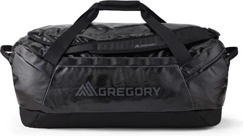 Gregory Alpaca - Bolsa de lona resistente al agua para viajes de aventura y equipo con cubo de embalaje incluido, Negro obsidiana, 100L