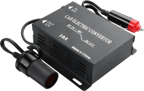 Convertidor de carga de automóvil de 24 V a 12 V, 10 A, 120 W, encendedor de cigarrillos de automóvil, convertidor de fuente de alimentación de 24 V
