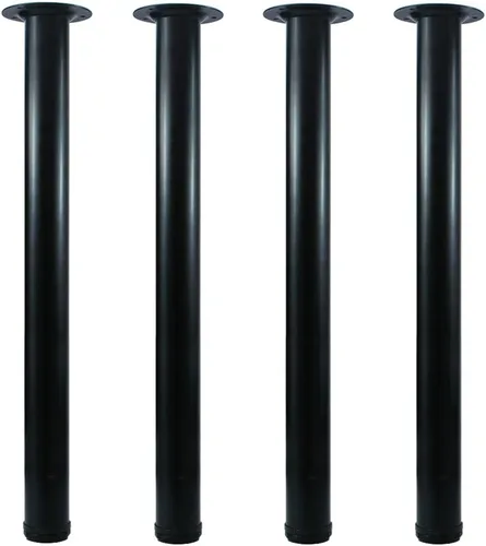 Miniatura 18 de QLLY Juego de 4 patas de muebles de metal ajustables de 6 pulgadas, pierna de repuesto para sofá, sillón, silla otomana y gabinete, en negro