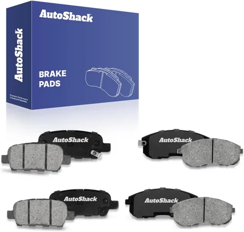 AutoShack - Juego de pastillas de freno de cerámica delanteras y traseras para Nissan, Sentra 2007-2012 Altima 2007-2009, FWD L4 2.5L V6 3.5L
