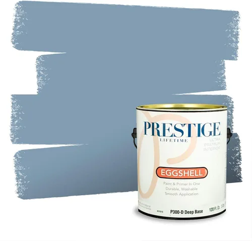 Miniatura 401 de Pintura Exterior + imprimación PRESTIGE, todo-en-uno, 1 galón, acabado mate, color comparable al Valspar* Royal Gray* VS151-Gris real