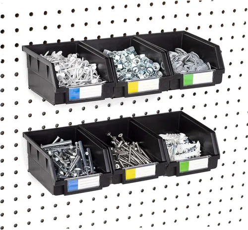 Miniatura 3 de Papeleras de Pegboard – tamaños 3.5", 5", o 7" Negro