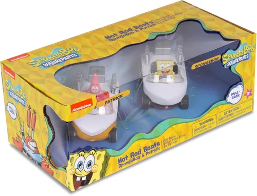 Miniatura 3 de SpongeBob Squarepants Tira hacia atrás 2 botes de Bob Esponja y Patrick, tira hacia atrás y míralos zoom, sin baterías, sin controles, sin