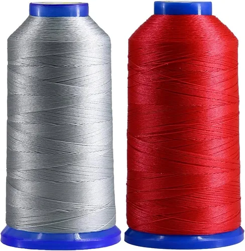Miniatura 9 de Selric [1300 yardas/26 colores disponibles] Tex 90 Hilo de nailon unido para costura de cuero 280D/3 T90#92 Hilo de tapicería resistente para cuero