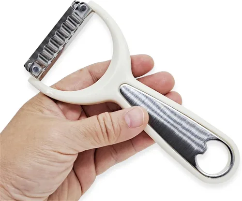 Miniatura 7 de WitnyStore Herramienta de cocina de acero inoxidable de 3½ pulgadas de largo, rallador de coco triturador, hoja raspadora, estilo tradicional