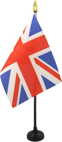 Miniatura 26 de AZ FLAG Bandera de mesa de Albania de 4 x 6 pulgadas - Bandera de escritorio albanesa 5.9 x 3.9 in - Tapa de lanza dorada
