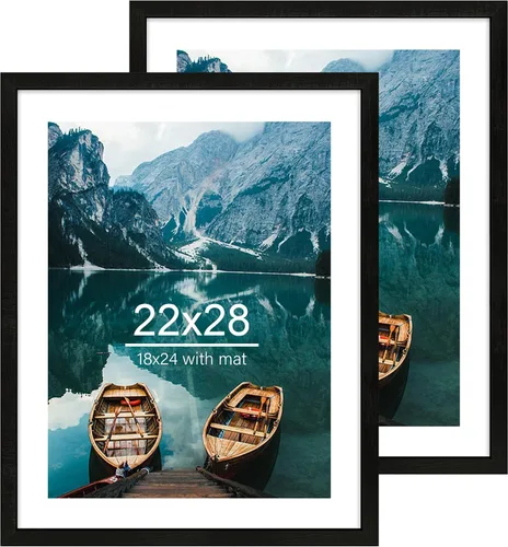 Miniatura 101 de Hongkee - Juego de 2 marcos de fotos, HK042515-MD5.5X8.5-BK(2PK)
