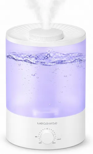 MegaWise Humidificador ultrasónico de niebla fría | Funcionamiento silencioso, llenado superior, apagado automático | Ideal para dormitorio,