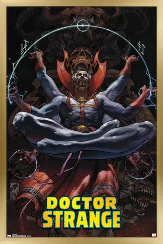 Miniatura 17 de Trends International Marvel Comics Doctor Strange - Póster de pared meditando, 14.725 x 22.375 pulgadas, versión enmarcada de madera de granero