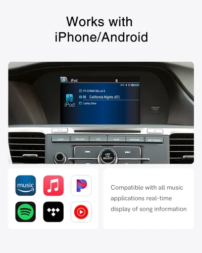 Miniatura 2 de Adaptador de coche Bluetooth para Honda Accord/Civic/CR-V/CR-Z/Crosstour y Acura MDX/TL, TSX, iPod Music Sourse receptor Bluetooth