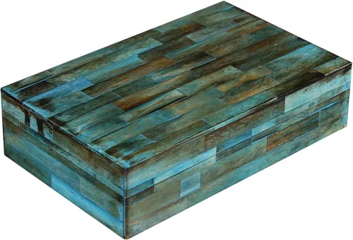 Miniatura 14 de Handicrafts Home Caja de recuerdos decorativa de 8 x 5 – Pequeña caja organizadora con tapa, almacenamiento decorativo bohemio, caja de memoria