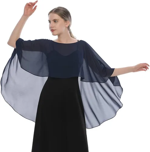 Miniatura 2 de EVQ Capelets - Chales y envolturas de gasa para vestido de noche capas de boda