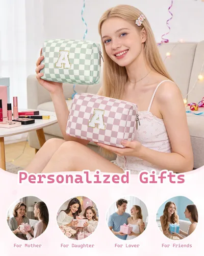Miniatura 6 de Narwey Regalos de graduación para adolescentes, niñas y adolescentes, bolsa de maquillaje inicial, cosas de moda de 6 a 18 años, bolsa de cosméticos