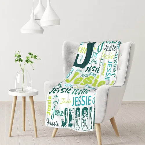 Miniatura 5 de Manta personalizada con nombre para niños y adultos, mantas personalizadas para niñas y niños, manta de franela personalizada con nombre