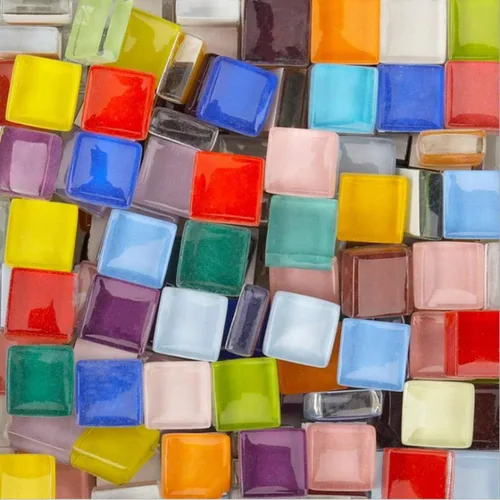 Miniatura 3 de BestTeam - Mosaico de material artesanal, micro vidrio, mini-mosaico de bricolaje para niños, hecho a mano, sin cristal, material de artesanía, Negro