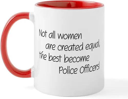 Miniatura 84 de CafePress Taza de café de cerámica de 11 oz (11.0 fl oz) de Police Mom