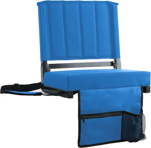 Miniatura 9 de SPORT BEATS Stadium Seats with Back Support Bleacher Chairs with Back and Cushion Thick Padded Bleacher Seats Includes Shoulder Strap