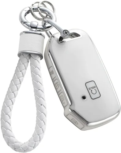 Miniatura 34 de YO&YOYE - Funda para llavero Ford con llavero, protector de llavero de TPU suave para F150 Explorer Mustang Edge Lincoln MKZ MKX MKC