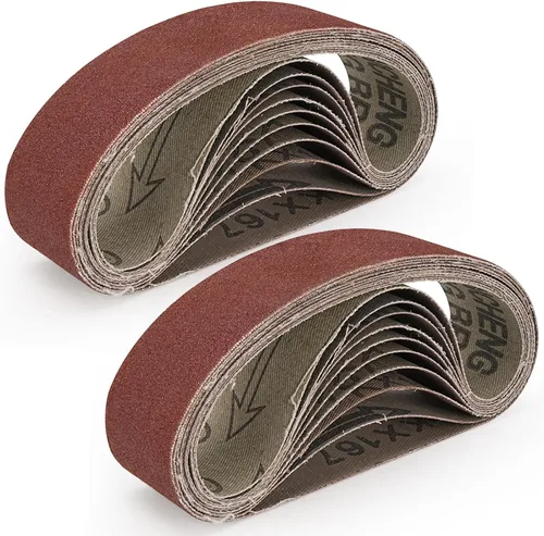 SI FANG Juego de Cintas de Lijado Premium 13 x 1.2 pulgadas / 330x30mm, Adecuado para Mini Lijadora de Banda Eléctrica, Afilador de Bordes de Corte,