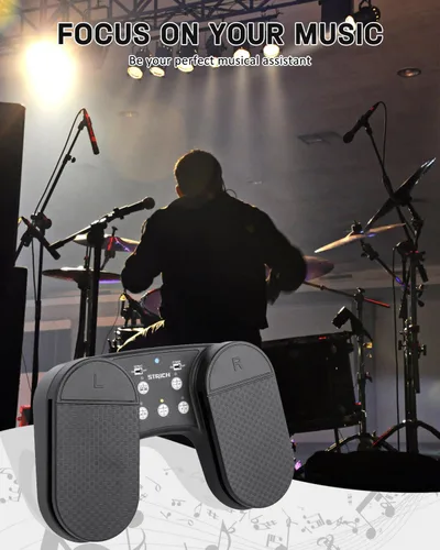 Miniatura 7 de Pedal inalámbrico para pasar páginas para iPad, STRICH - Pedal recargable para pasar páginas de música, pedal silencioso USB para tabletas