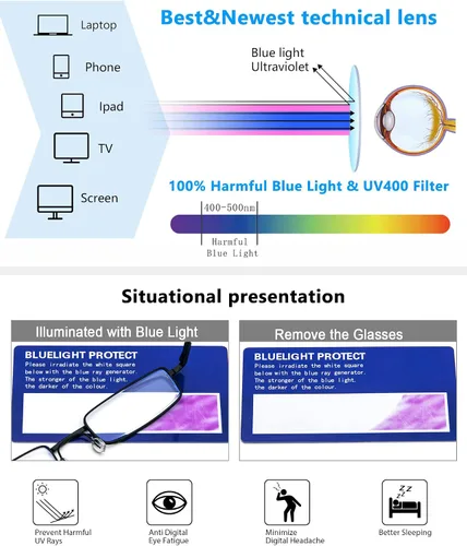 Miniatura 3 de REAVEE Paquete de 5 lentes de lectura portátiles delgados para hombres y mujeres, bloqueo de luz azul para computadora con bolsillo pequeño, estuche