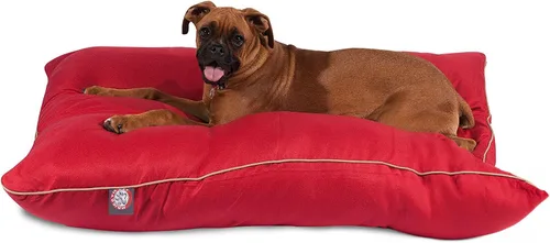 Miniatura 36 de Majestic Pet Cama rectangular para perros tamaño mediano, lavable, cama antideslizante y cómoda para mascotas, cama para jaula para perros, almohada
