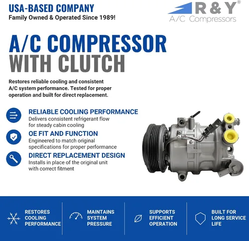 Miniatura 2 de Compresor de CA RYC y embrague de A/C FG570